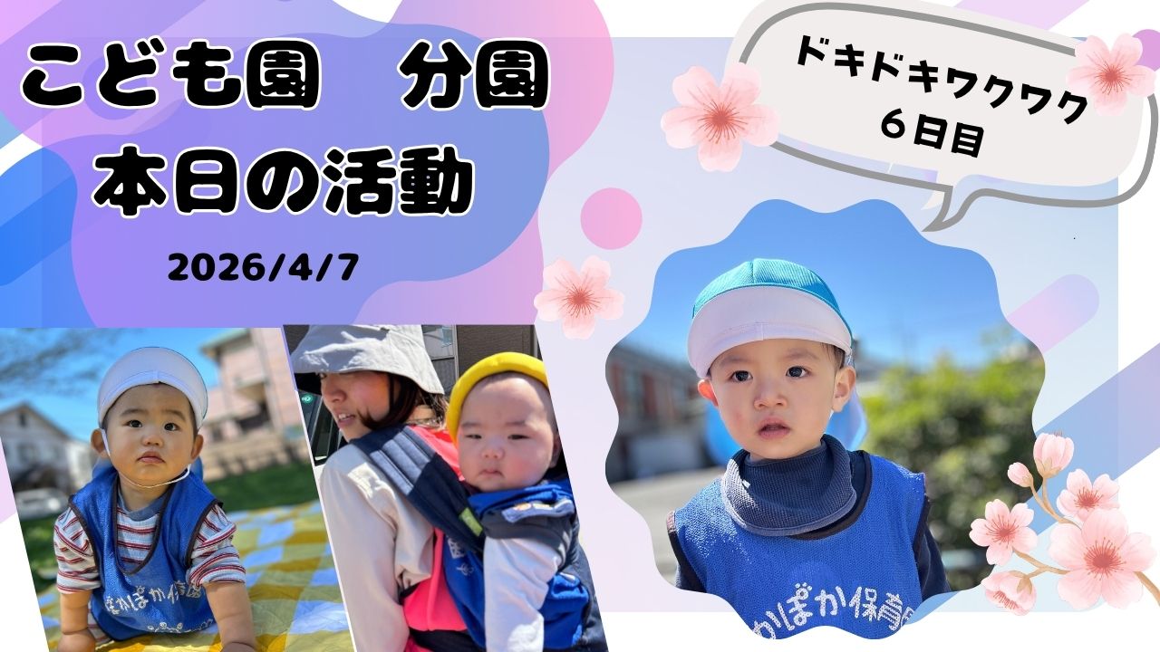 ぽかぽか陽気の中で安心と笑顔が広がる一日&慣らし保育６日目の成長と公園あそび