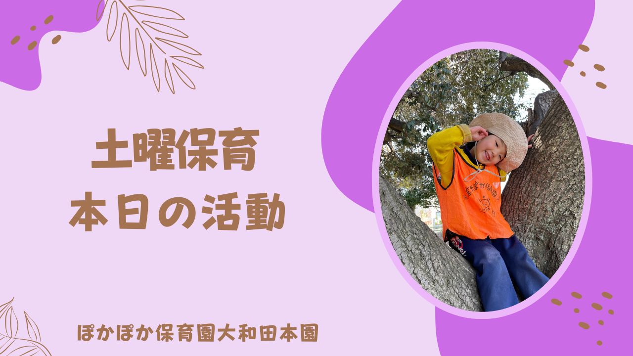 本日の活動　本園土曜日保育
