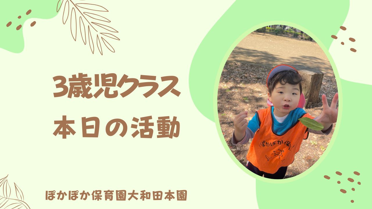3歳児クラス自然あふれる活動☆