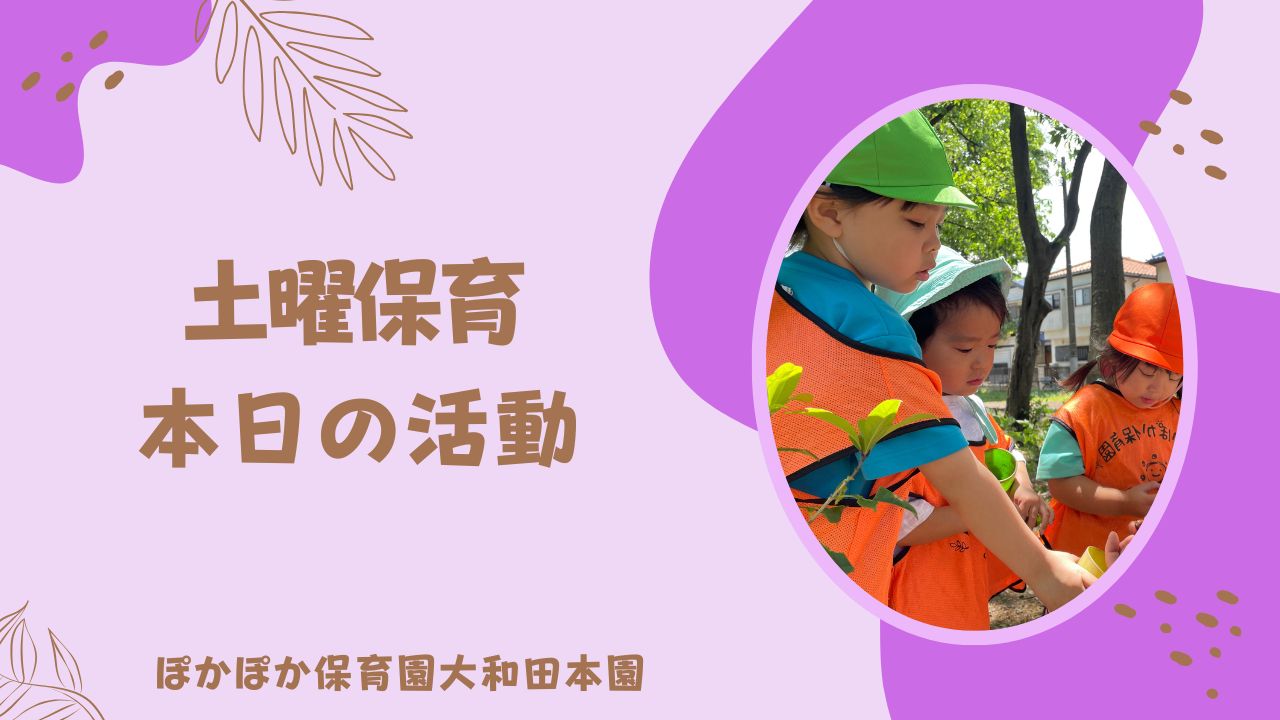 土曜保育　本日の活動☆
