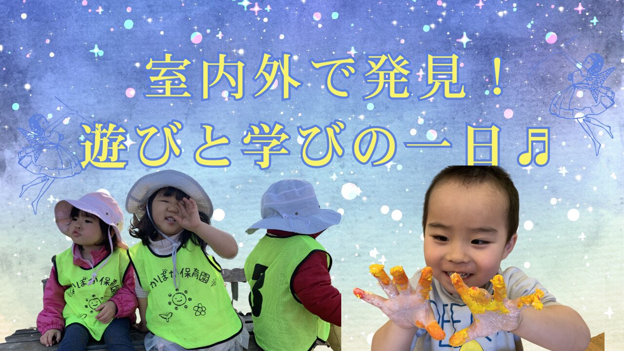 室内外で発見！遊びと学びの一日♬　ぽかぽか保育園