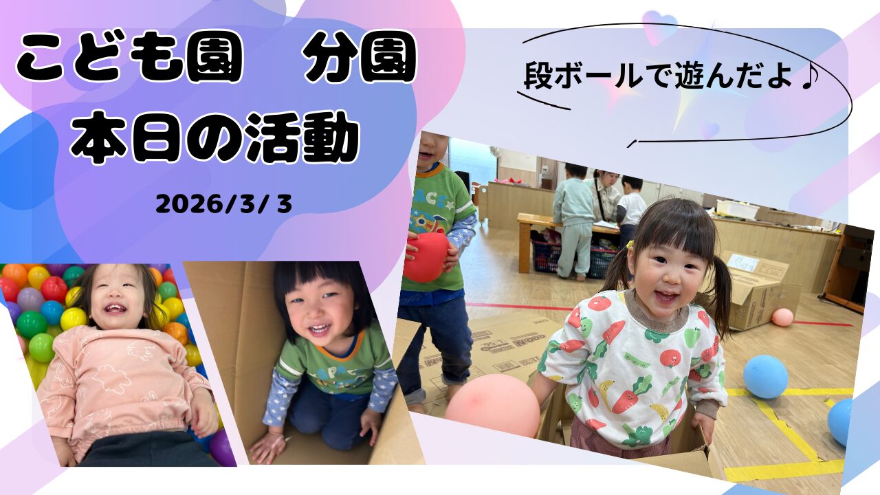 段ボールで遊んだよ♪分園