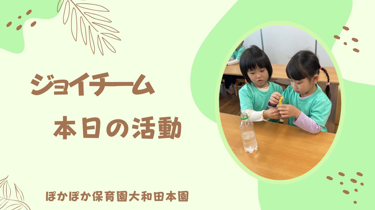 本日の活動 こども園本園ジョイチーム