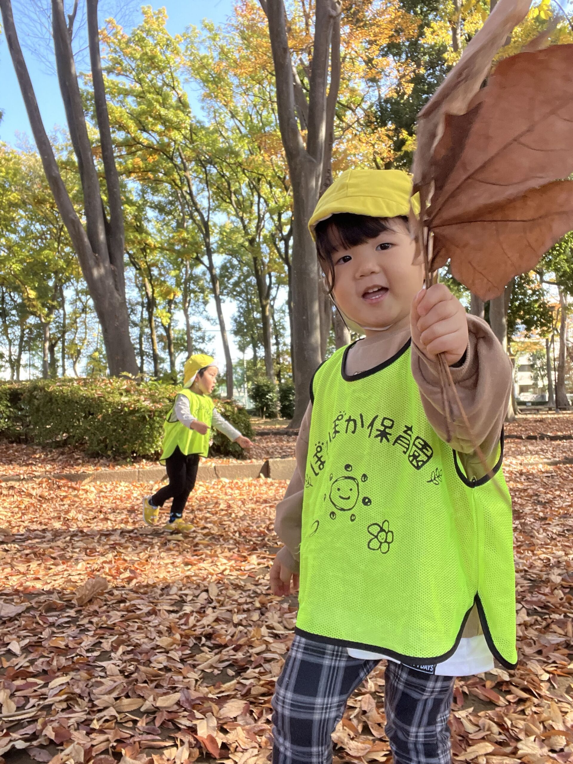 秋の公園探検！笑顔と創造性