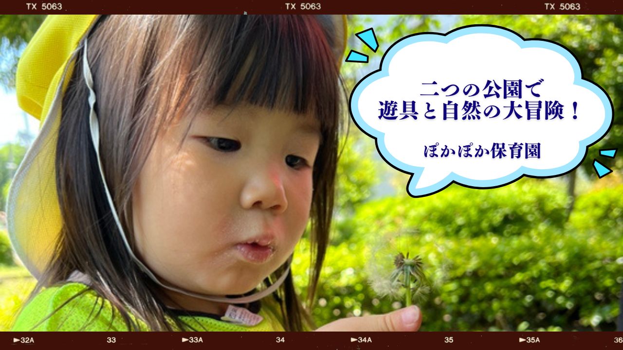二つの公園で遊具と自然の大冒険！　ぽかぽか保育園