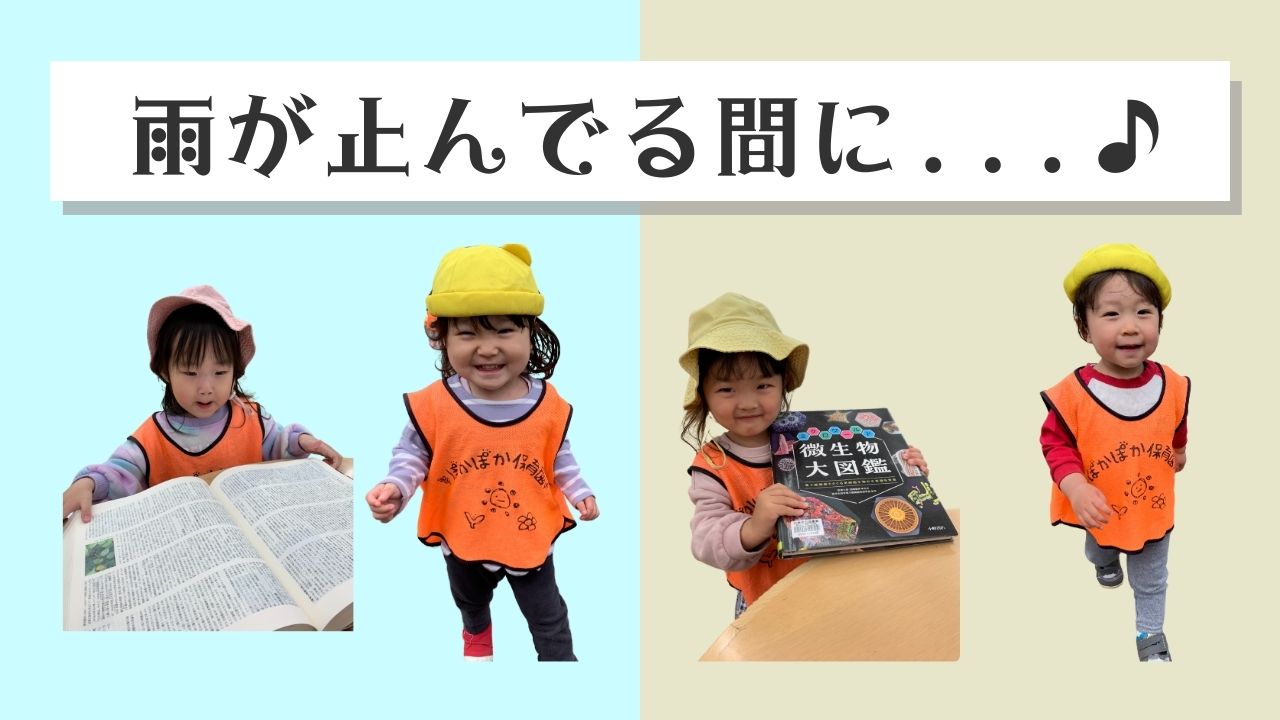 雨が止んでる間に…♪