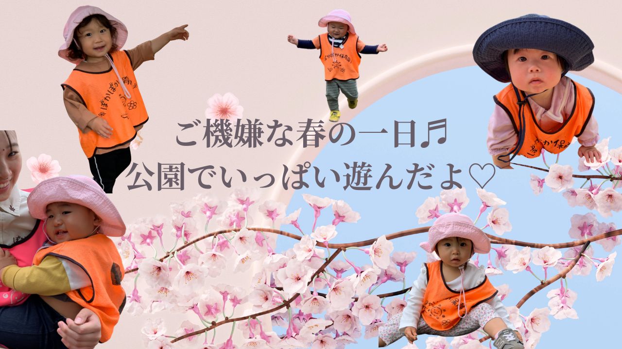 ご機嫌な春の一日♬公園でいっぱい遊んだよ♡