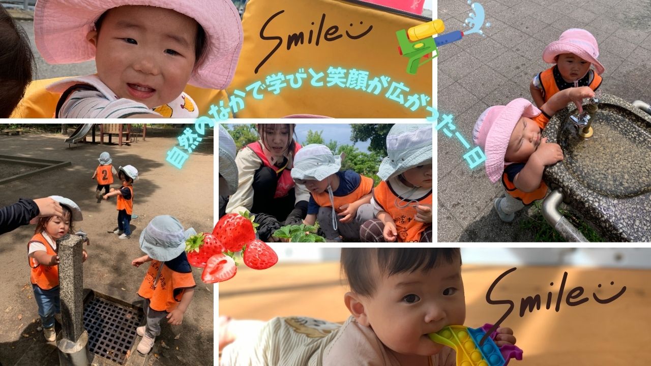 イチゴと水とおひさま♬自然のなかで学びと笑顔が広がった一日♡ぽかぽか保育園
