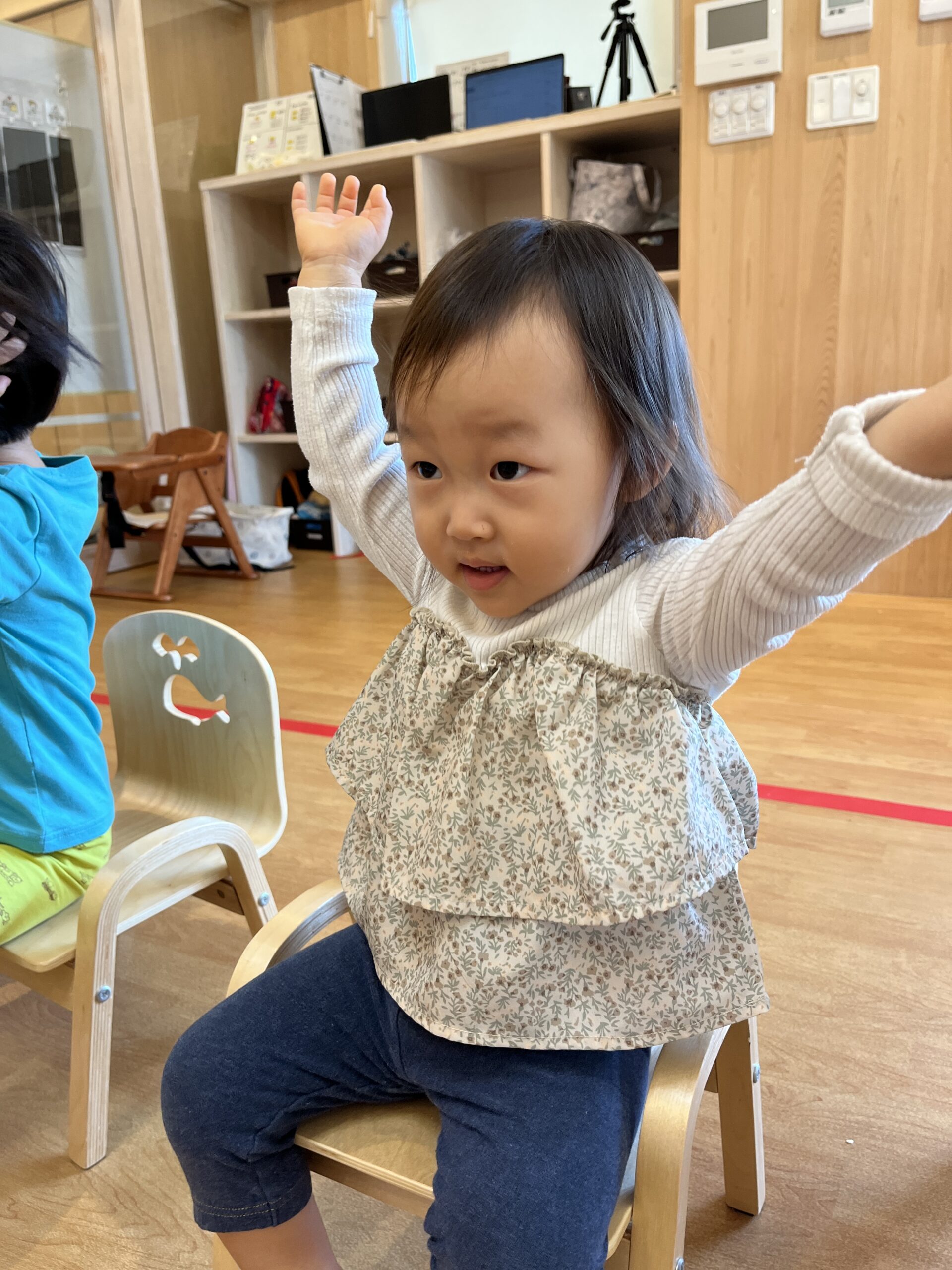 ぴかぴかなお天気　今日もたくさん遊んだよ　ぽかぽか保育園多摩平園